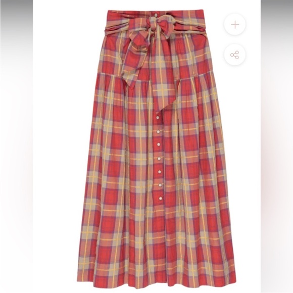 THE GREAT. the highland skirt in lake house plaid - Picture 5 of 7